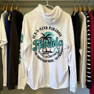 Cottonseed zip-up 100% cotton hooded- Florida logo jacket. Unisex sz med